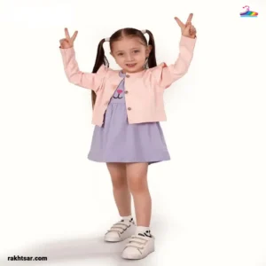 کت سارافون دخترانه مجلسی پنبه ای